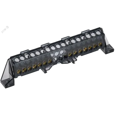 TEKFOR Шина N ноль в комбинированном DIN-изоляторе Стойка 6х9-(7+7)-Ч IEK