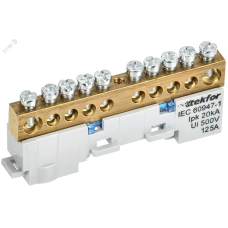 TEKFOR Шина N ноль неизолированная на универсальном держателе 8х12-10-С IEK