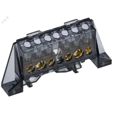TEKFOR Шина N ноль в комбинированном DIN-изоляторе Стойка 8х12-(3+3)-Ч IEK