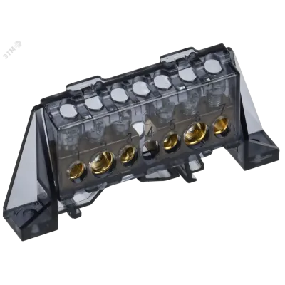 TEKFOR Шина N ноль в комбинированном DIN-изоляторе Стойка 8х12-(3+3)-Ч IEK