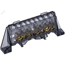 TEKFOR Шина N ноль в комбинированном DIN-изоляторе Стойка 8х12-(3+4)-Ч IEK