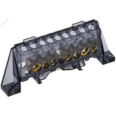 TEKFOR Шина N ноль в комбинированном DIN-изоляторе Стойка 8х12-(3+4)-Ч IEK