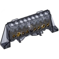 TEKFOR Шина N ноль в комбинированном DIN-изоляторе Стойка 8х12-(4+4)-Ч IEK