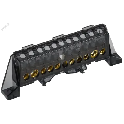 TEKFOR Шина N ноль в комбинированном DIN-изоляторе Стойка 8х12-(5+5)-Ч IEK