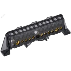 TEKFOR Шина N ноль в комбинированном DIN-изоляторе Стойка 8х12-(5+6)-Ч IEK
