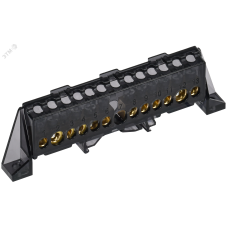 TEKFOR Шина N ноль в комбинированном DIN-изоляторе Стойка 8х12-(6+6)-Ч IEK