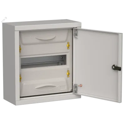 TITAN 5 Корпус металлический ЩРн-12 (1х12) 335х310х140мм IP31 серый (одна дверь) IEK