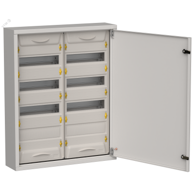 TITAN 5 Корпус металлический ЩРн-96 (2х48) 710х570х140мм IP31 серый (одна дверь) IEK