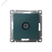 Розетка ATLASDESIGN TV проходная 4DB механизм изумруд