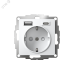 РОЗЕТКА 16А с 2 USB A+C, мех, БЕЛЫЙ