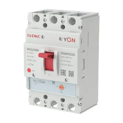 Выключатель автоматический YON max MGS250N 3P 200-250А 36кА с регулируемым термомагнитным расцепителем