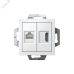 ATLASDESIGN РОЗЕТКА двойная HDMI+RJ45, кат.5Е, механизм, БЕЛЫЙ