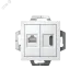 ATLASDESIGN РОЗЕТКА двойная HDMI+RJ45, кат.5Е, механизм, БЕЛЫЙ
