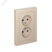 ATLASDESIGN РОЗЕТКА двойная без заземления со шторками,16А, в сборе, ПЕСОЧНЫЙ ATLASDESIGN РОЗЕТКА двойная без заземления со шторками,16А, в сборе, ПЕСОЧНЫЙ