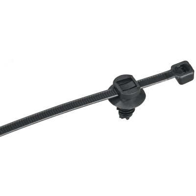 Хомут P6.6 с креплением на елочку черный 4.8х200мм 100шт/упак IEK