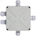 Коробка расп. КМ41330 о/п 100х100х50мм PG9 IP55 серая IEK