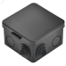 Коробка расп. КМ41238 80х80х50мм о/к IP54 7 вв. черная IEK