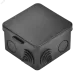 Коробка расп. КМ41238 80х80х50мм о/к IP54 7 вв. черная IEK