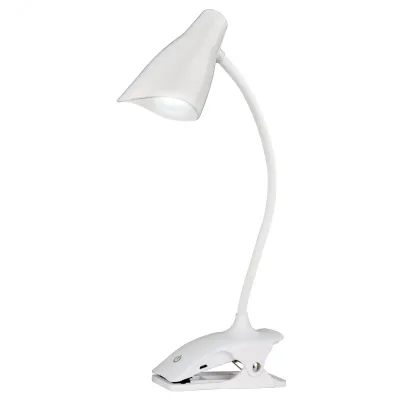Светильник настольный TLD-560 White/LED/280Lm/5000K/Dimmer прищепка 3W. Сенсорный выключатель. Белый.