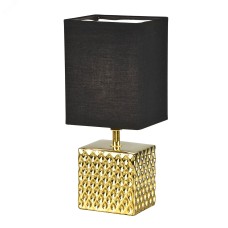 Cветильник настольный декоративный под лампу Е14 40W Механический выключатель Золотой/Черный ТМ UML-B306 E14 GOLD/BLACK