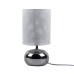 Светильник настольный декоративный под лампу Е14 40W Механический выключатель Серебристый/Белый ТМ UML-B307 E14 SILVER/WHITE