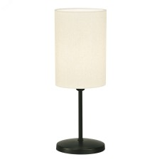 Светильник настольный декоративный под лампу Е14 40W Механический выключатель Черный/Бежевый ТМ UML-B308 E14 BLACK/BEIGE