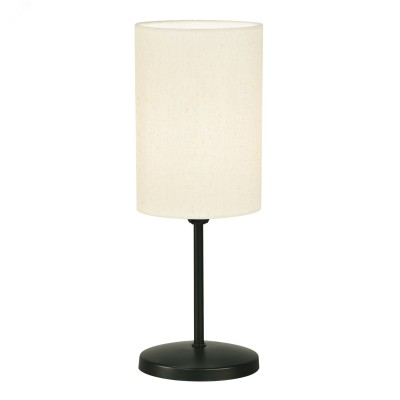 Светильник настольный декоративный под лампу Е14 40W Механический выключатель Черный/Бежевый ТМ UML-B308 E14 BLACK/BEIGE