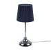 Светильник настольный декоративный под лампу Е14 40W Механический выключатель Хром/Темно-синий UML-B309 E14 CHROME/DARK BLUE