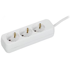 Удлинитель UMA У03 3 места 2P+PE 3м 3х1мм2 10А белый