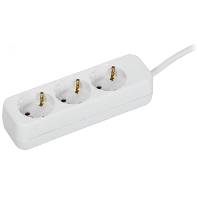 Удлинитель UMA У03 3 места 2P+PE 5м 3х1мм2 10А белый