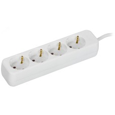 Удлинитель UMA У04 4 места 2P+PE 3м 3х1мм2 10А белый