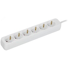 Удлинитель UMA У06 6 мест 2P+PE 5м 3х1мм2 10А белый