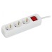 UMA Удлинитель У03К 3 места 1,5м 3х1мм2 10А бел. IEK с кнопкой