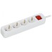 UMA Удлинитель У04К 4 места 5м 3х1,5мм2 16А бел. IEK с кнопкой