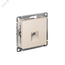 Розетка ATLASDESIGN компьютерная RJ45 механизм бежевый