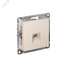 Розетка ATLASDESIGN компьютерная RJ45 механизм бежевый