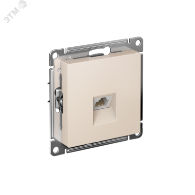 Розетка ATLASDESIGN компьютерная RJ45 механизм бежевый