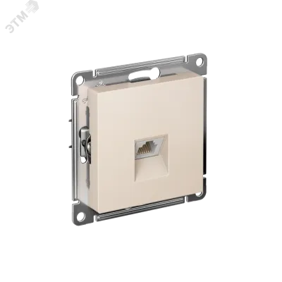 Розетка ATLASDESIGN компьютерная RJ45 механизм бежевый