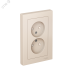 Розетка ATLASDESIGN двойная без заземления со шторками 16А в сборе бежевый Розетка ATLASDESIGN двойная без заземления со шторками 16А в сборе бежевый