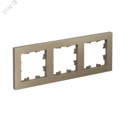 Рамка трехпостовая ATLASDESIGN универсальная шампань