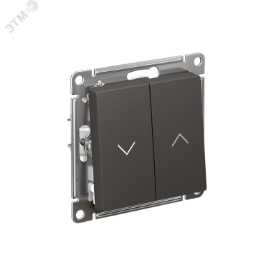 ATLASDESIGN 1-клавишный выключатель 2-полюсный, 10А, мех., базальт