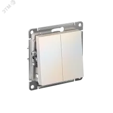 Переключатель двухклавишный ATLASDESIGN схема 6 10АХ механизм жемчуг