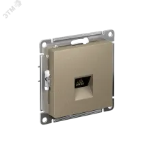 Розетка ATLASDESIGN компьютерная RJ45 механизм шампань