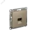 Розетка ATLASDESIGN компьютерная RJ45 механизм шампань