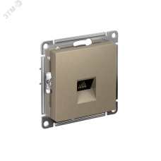 ATLASDESIGN РОЗЕТКА компьютерная RJ45, кат. 6A, механизм, ШАМПАНЬ