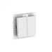 ATLASDESIGN AQUA 2-клавишный ПЕРЕКЛЮЧАТЕЛЬ IP44, сх.6, 10АХ, быстрозажимные клеммы, БЕЛЫЙ