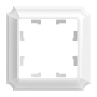 ATLASDESIGN ANTIQUE 1-постовая рамка, БЕЛЫЙ