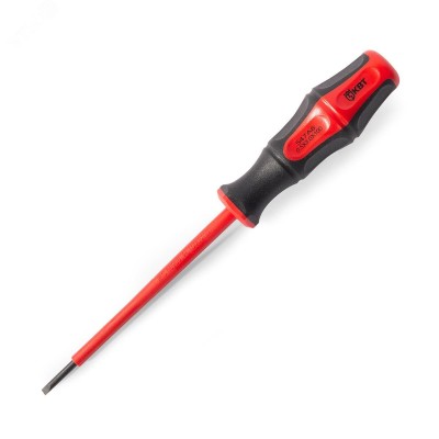 Отвертка диэлектрическая шлицевая 3х100 серия ПРОФИ
