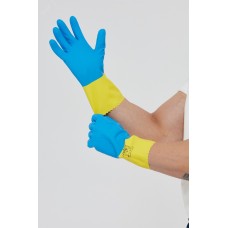 Перчатки латексные с хлопковым напылением VE330, размер 8