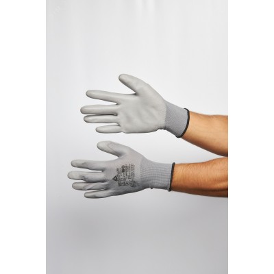 Перчатки полиэстеровые с полиуретановым покрытием VE702PG , размер 08